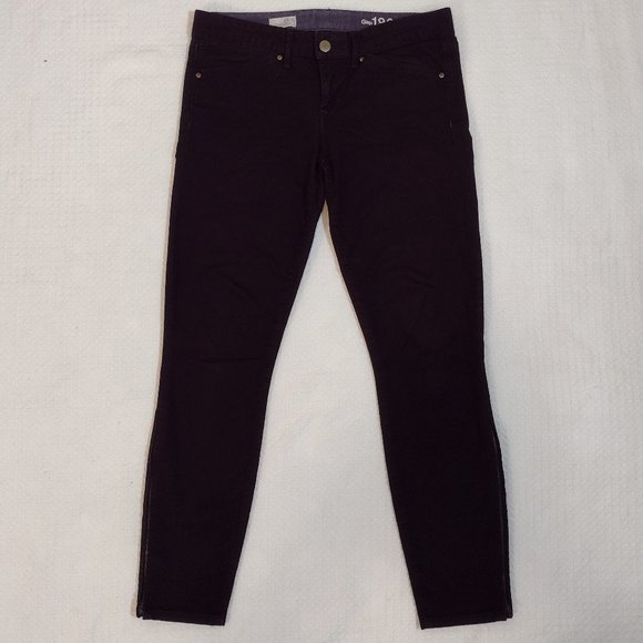 GAP Denim - Gap 1969 Women's Always Skinny Jeans Zip Up Ankle Dark Purple Size 28/6